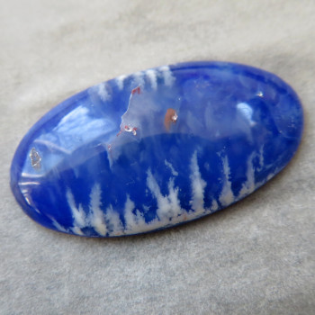 Doublet, Plume agate with lapis no.13