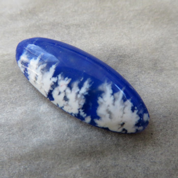 Doublet, Plume agate with lapis no.17