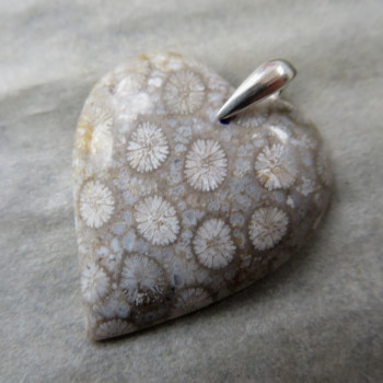 Fossil coral, Indonesia, pendant no.1