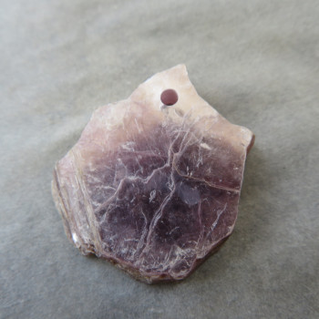 Raw Lepidolite Brazil, drilled No.1