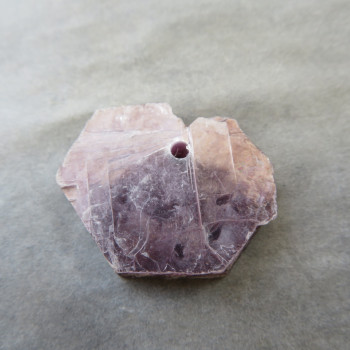 Raw Lepidolite Brazil, drilled No.2