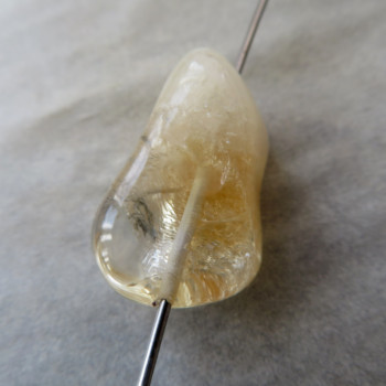 Citrine burnt, drilled lengthwise No. 3