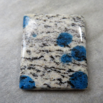 K2 azurite in granite, cabochon 05