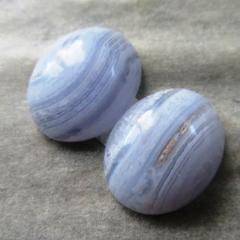 Blue chalcedony, pair no.1