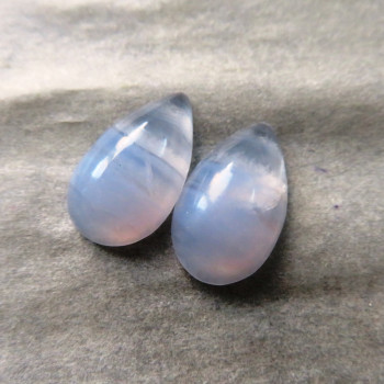 Blue chalcedony, pair no.2