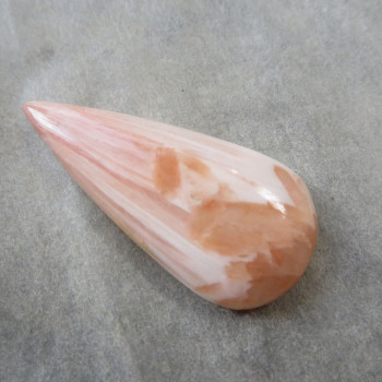Stilbite with Scolecite cabochon no.011