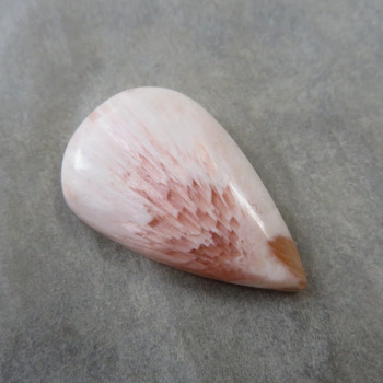 Stilbite with Scolecite cabochon no.012