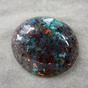 Copper in chalcedony, Indonesia, cabochon no.5