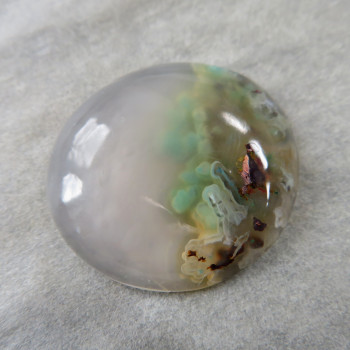 Copper in chalcedony, Indonesia, cabochon no.11