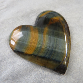Hawk/Tiger Eye South Africa, heart cabochon no.02