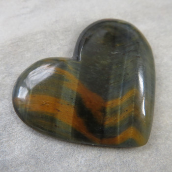 Hawk/Tiger Eye South Africa, heart cabochon no.03