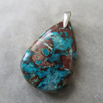 Shatuckite/Azurite, Congo, pendant no.01