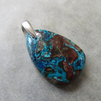 Shatuckite/Azurite, Congo, pendant no.02