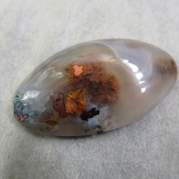 Copper in chalcedony, Indonesia, cabochon no.2