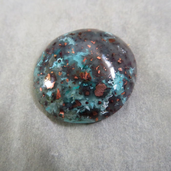 Copper in chalcedony, Indonesia, cabochon no.6