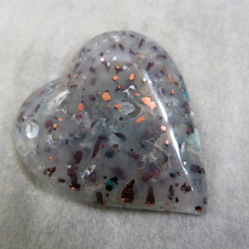 Copper in chalcedony, Indonesia, cabochon no.9
