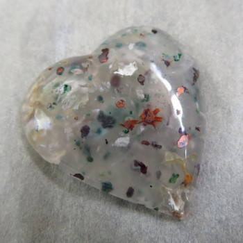 Copper in chalcedony, Indonesia, cabochon no.10