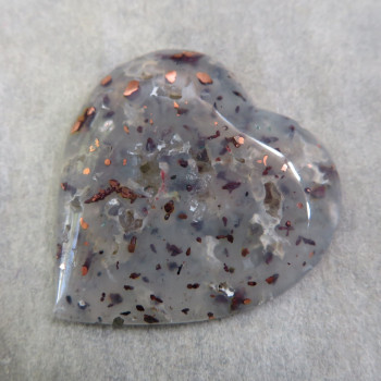 Copper in chalcedony, Indonesia, cabochon no.11