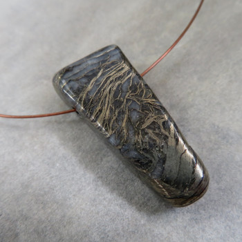 Feder pyrite Germany - drilled, no. 3