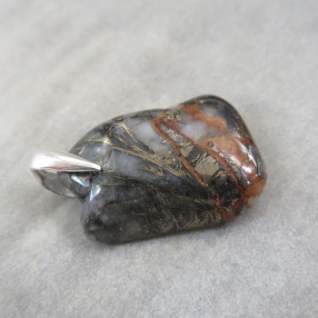 Feder pyrite Germany - drilled, no. 8
