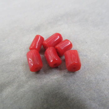Genuine red coral tube approx. 5-6mm, (1pc)