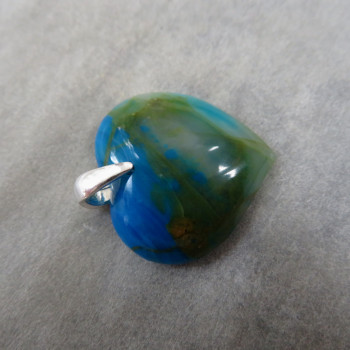 Bright blue opal Peru pendant no.M9