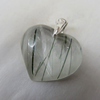 Crystal with Epidote, pendant no. 6