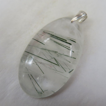 Crystal with Epidote, pendant no.7