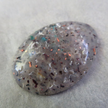 Copper in chalcedony, Indonesia, cabochon no.3