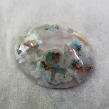 Copper in chalcedony, Indonesia, cabochon no.10
