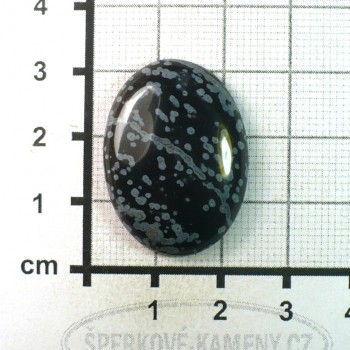 vločkový obsidián,kabošon 22x30 mm,č. 3