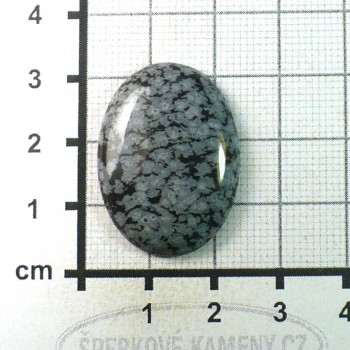 vločkový obsidián,kabošon 22x30 mm,č. 16