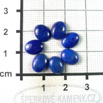 Lapis lazuli, světlý, prstýnkový kabošon,oválný  7x9 mm | šperkové-kameny.cz 