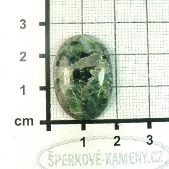 Serpentinit s živcem, kabošon č.2| šperkové-kameny.cz