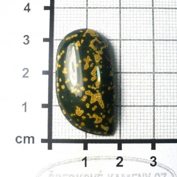 Green orbicular jasper, Ukraine, cabochon no.6 | www.sperkove-kameny.cz