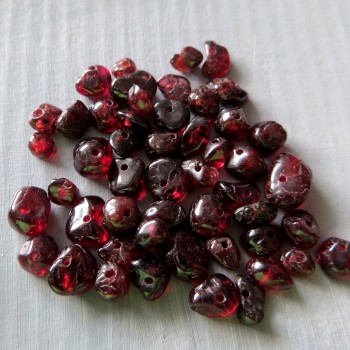 garnet, drilled fractions 50 pcs
