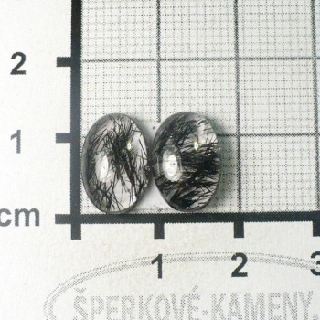 Tourmaline crystal, cabochon, pair # 12 | www.sperkove-kameny.cz