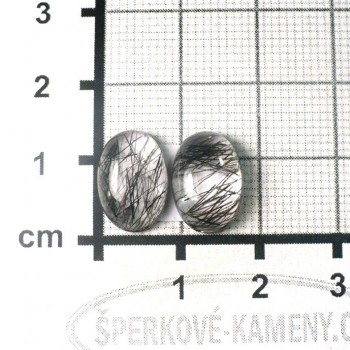 Tourmaline crystal, cabochon, pair # 13 | www.sperkove-kameny.cz