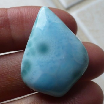 Larimar kabošon č.16| šperkové-kameny.cz