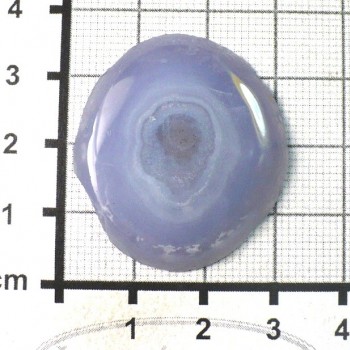 Řez krápníkem, natur kabošon -modrý chalcedon č.14| šperkové-kameny.cz