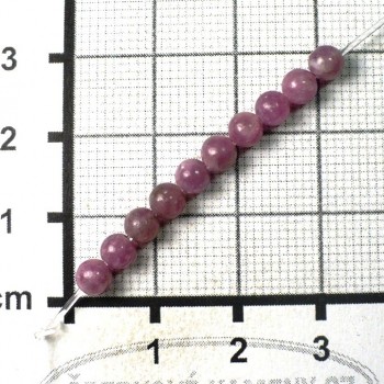 Lepidolit, korálek 4 mm ,10 ks| šperkové-kameny.cz