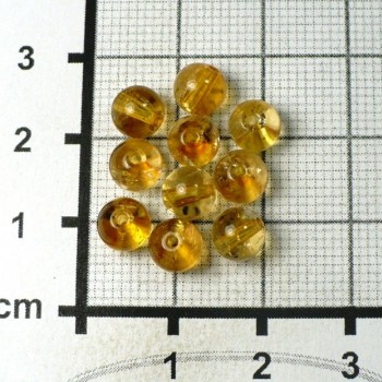 citrín, korálek 6 mm ,2 ks| šperkové-kameny.cz