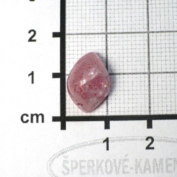 Cherry  křemen, kabošon č . 6 | šperkové-kameny.cz