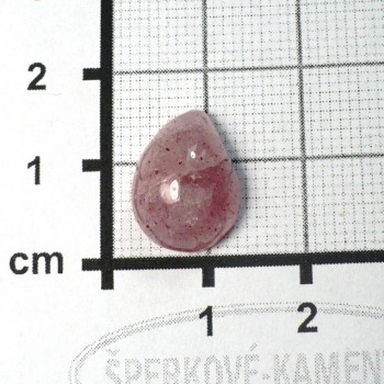 Cherry  křemen, kabošon č . 7 | šperkové-kameny.cz
