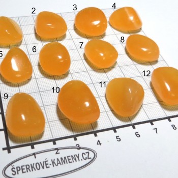 oranžový kalcit - set A| šperkové-kameny.cz