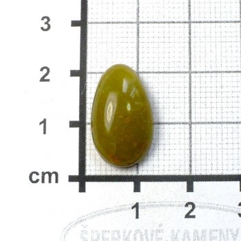Žlutozelený opál, Tanzánie, kabošon č.1|sperkove-kameny.cz