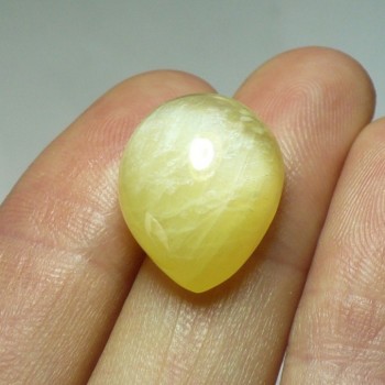 Žlutý silk opál s kočičím okem č.26| sperkove- kameny.cz