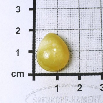Žlutý silk opál s kočičím okem č.26| sperkove- kameny.cz