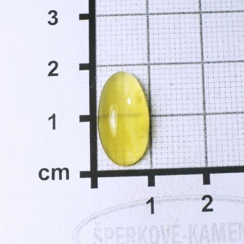 Žlutý silk opál s kočičím okem č.29| sperkove- kameny.cz