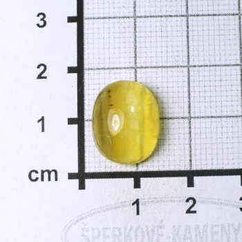 Žlutý silk opál s kočičím okem č.30| sperkove- kameny.cz